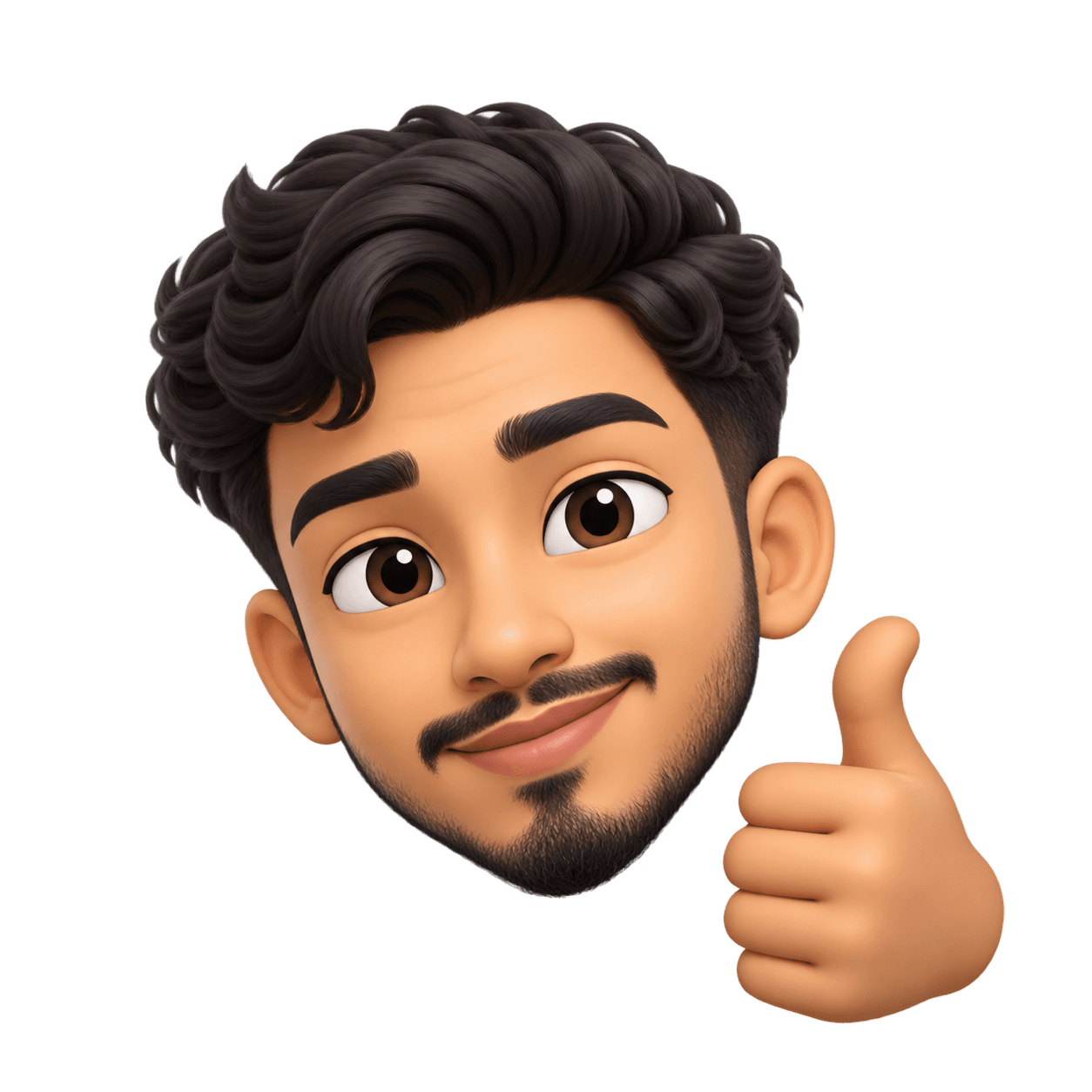 Memoji giving a thumbs up